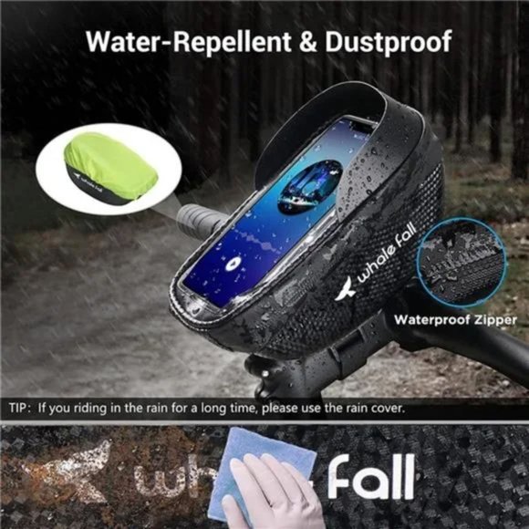 New Bike Handlebar Bag Waterproof Bike Phone Holder Bike Phone Mount Bicycle - Picture 3 of 7
